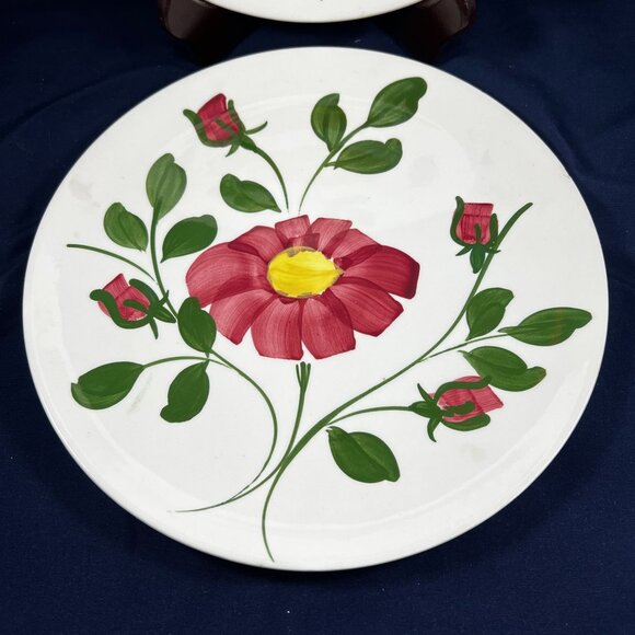 Hand-Painted Ceramic Plates With Floral Design By Southern Potteries Inc. - Picture 5 of 7